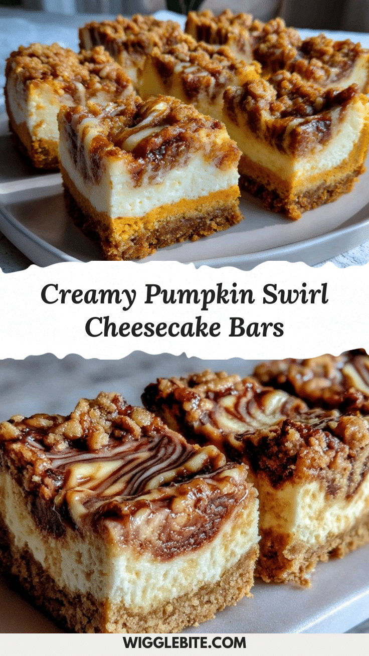 pumpkin swirl cheesecake bars recipe