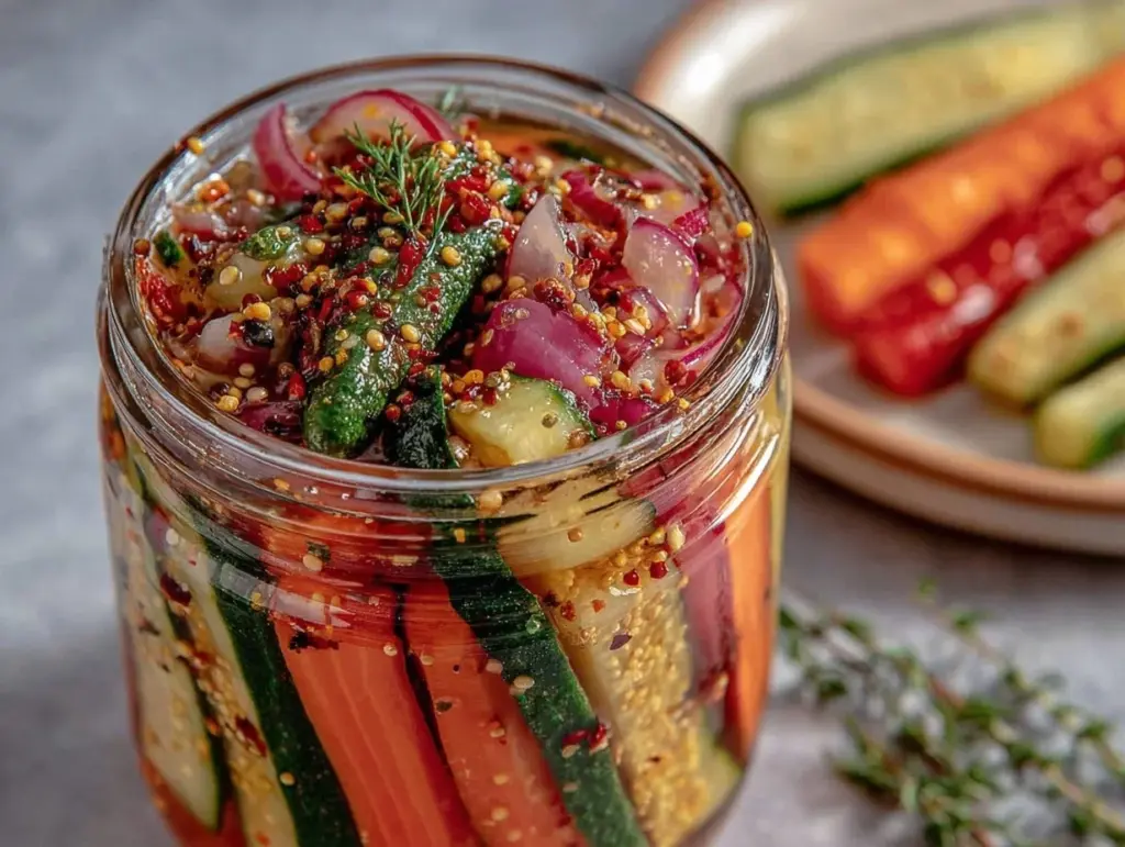 quick pickled vegetables - featured image