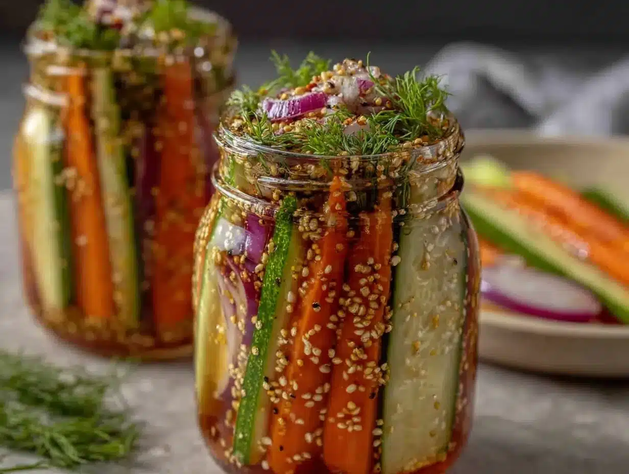 quick pickled vegetables preparation steps