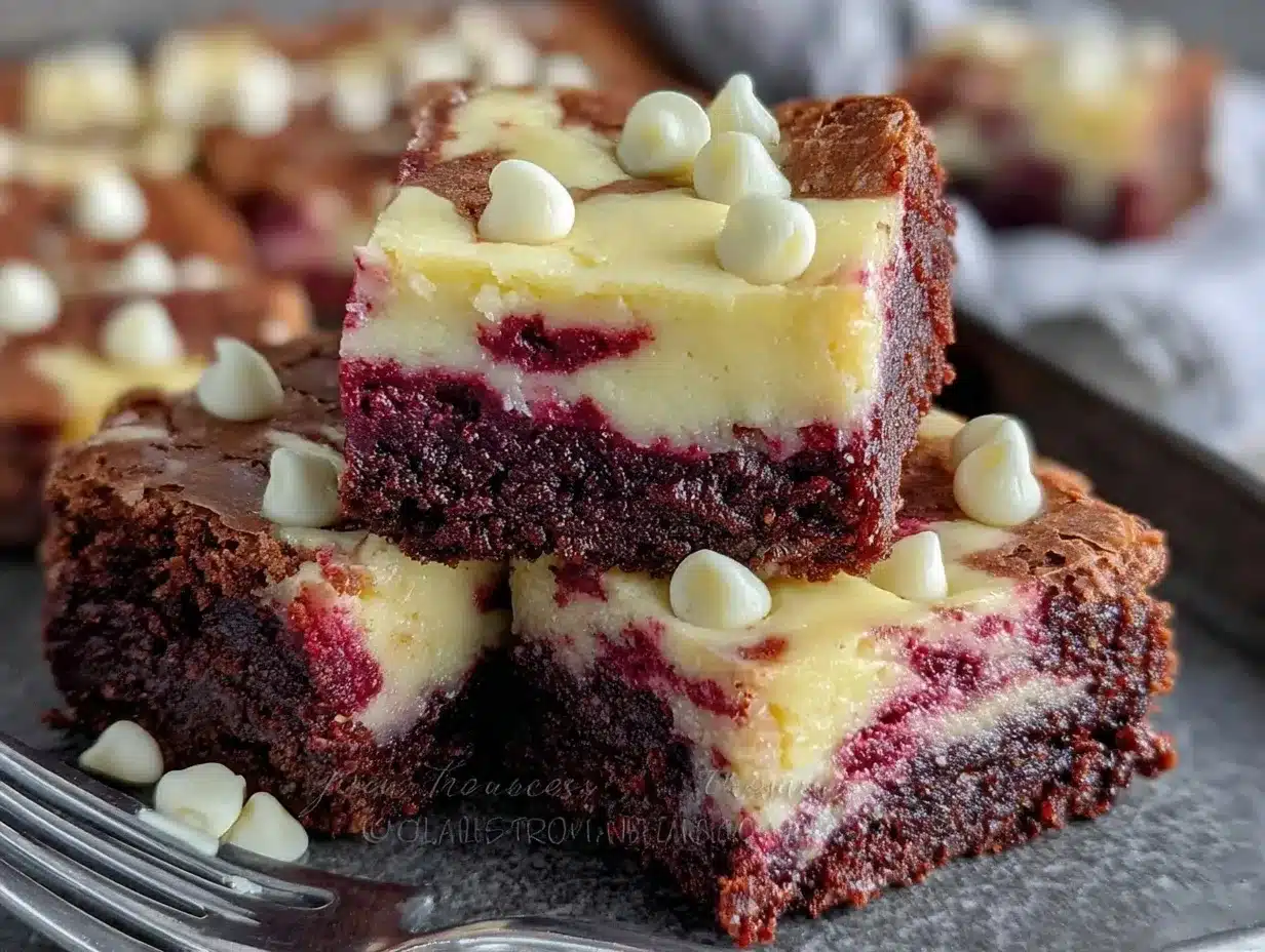 Red Velvet Cheesecake Brownies preparation steps