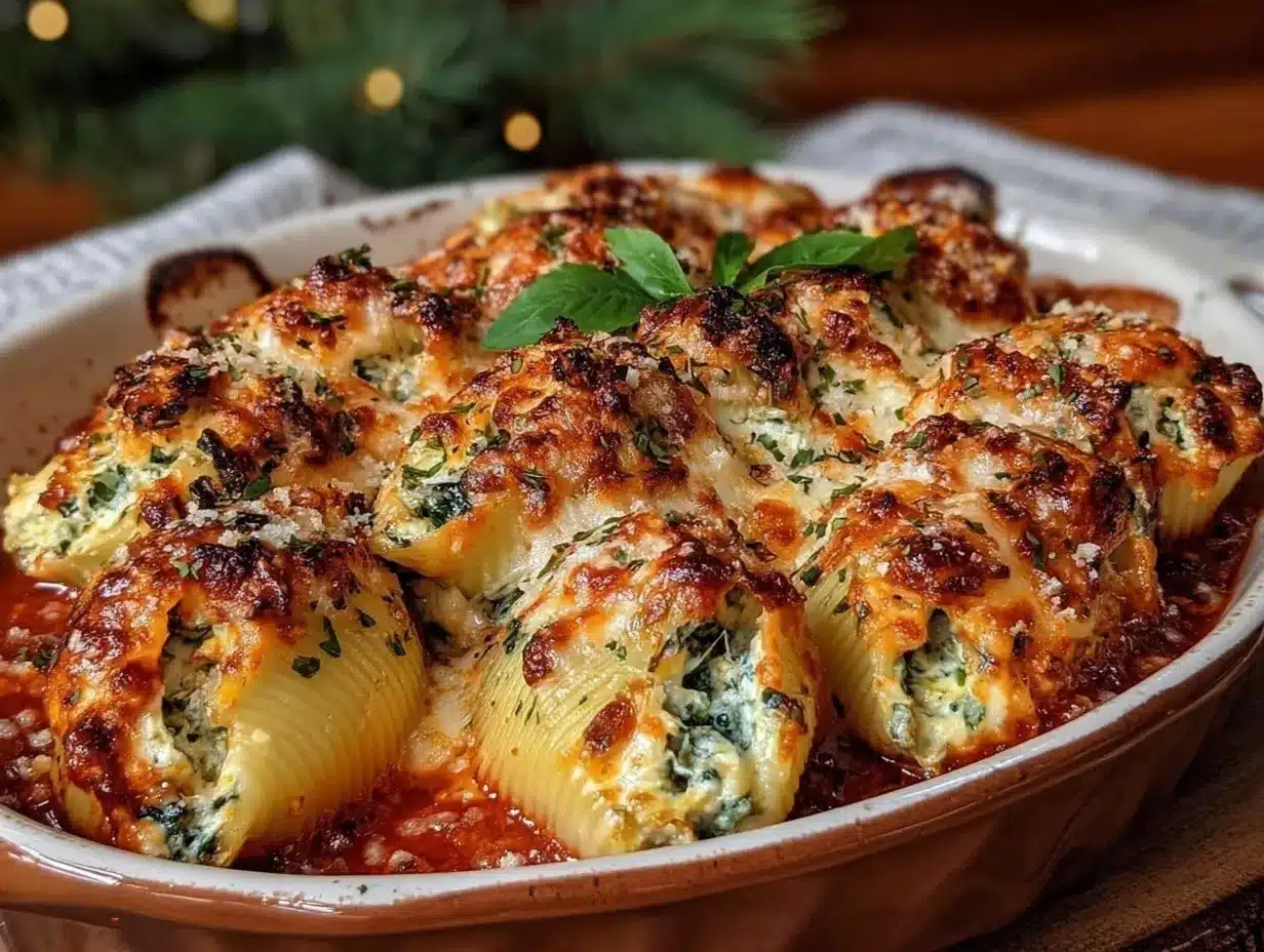 ricotta and spinach stuffed shells preparation steps