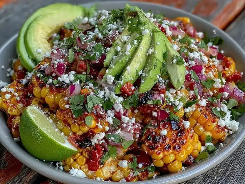 roasted poblano corn salad - featured image