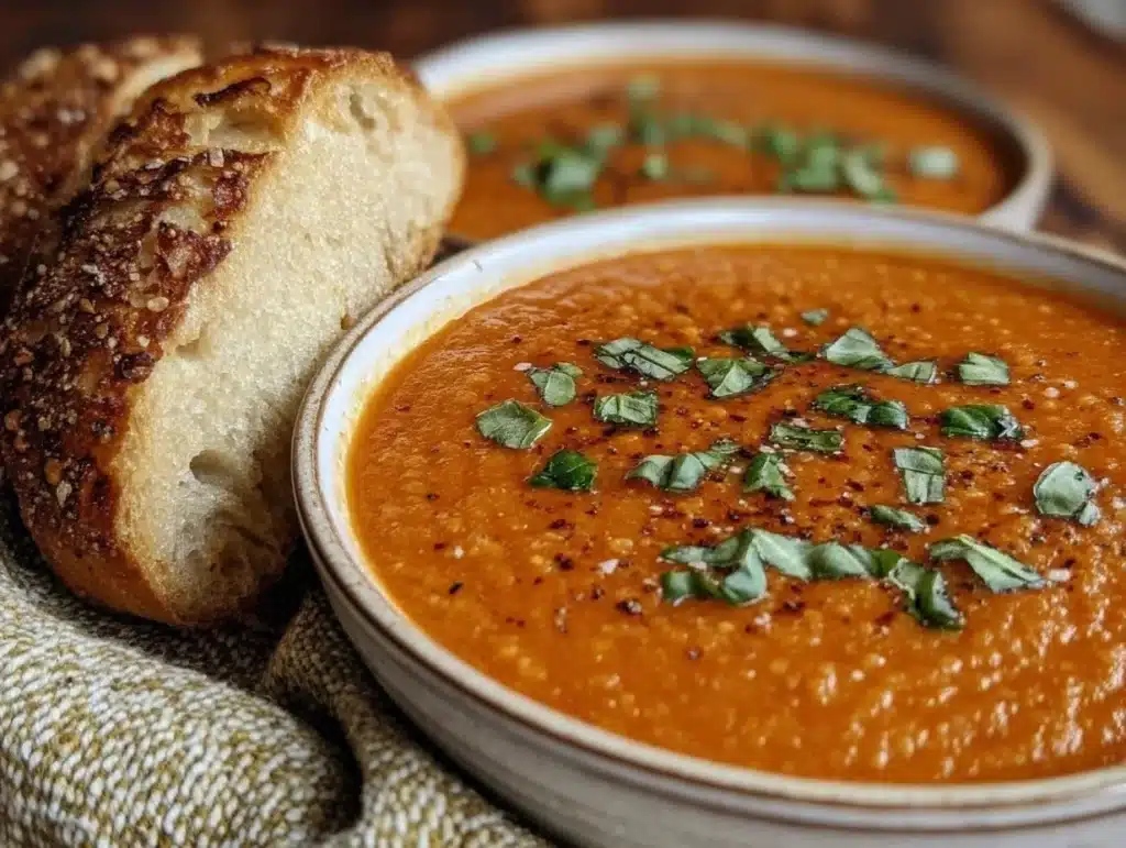 roasted tomato soup - featured image