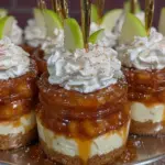 salted caramel apple pie cheesecake jars - featured image