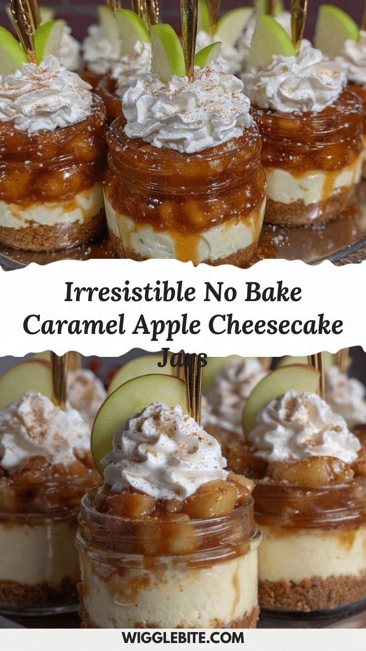 salted caramel apple pie cheesecake jars recipe