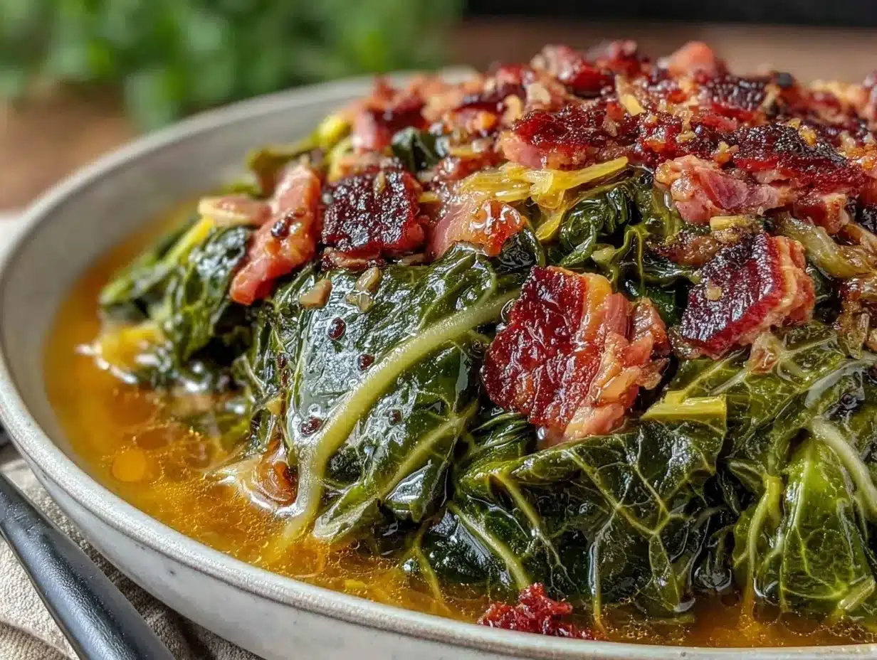 slow cooker collard greens with smoked turkey preparation steps