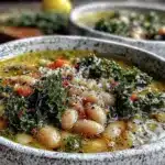 slow cooker white bean and kale soup - featured image