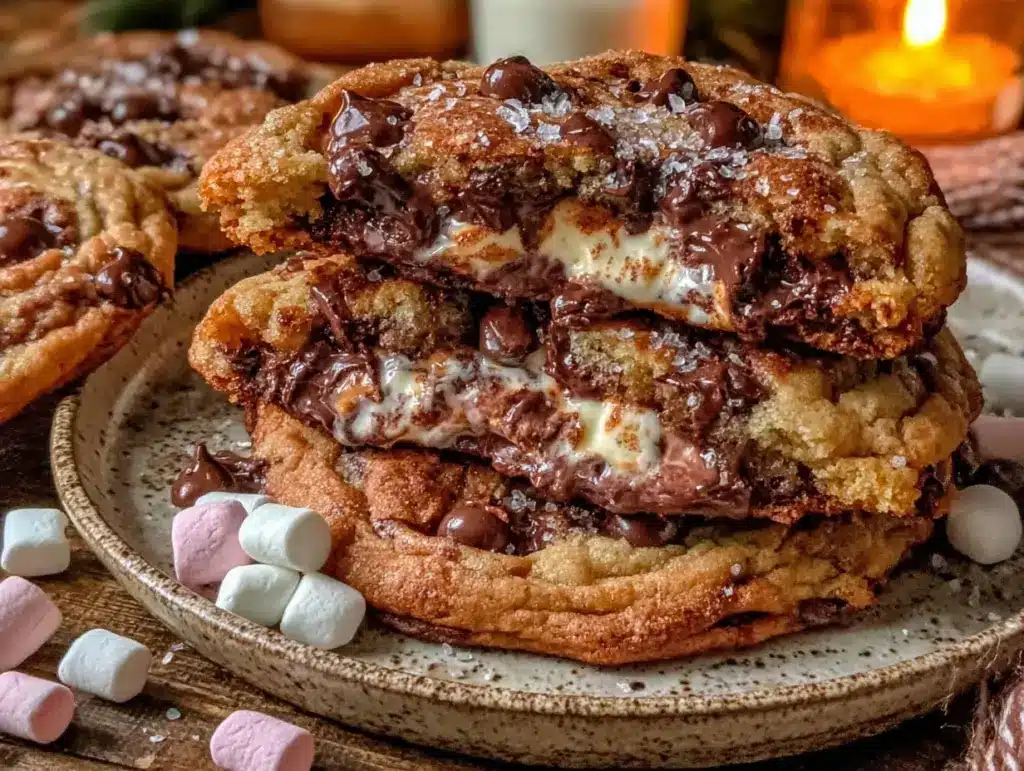 smores chocolate chip cookies - featured image