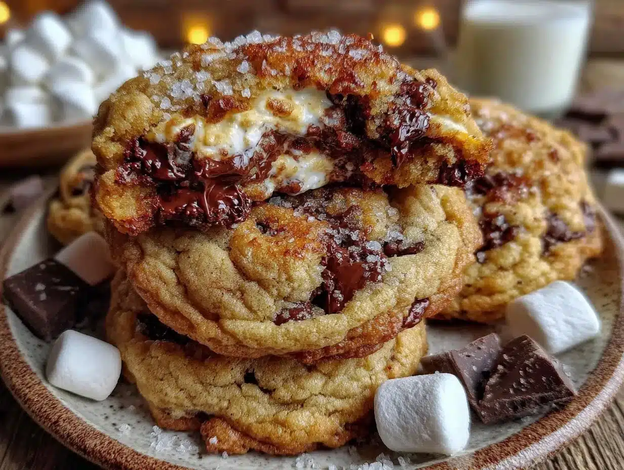 smores chocolate chip cookies preparation steps