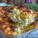 Southern baked mac and cheese with bacon - featured image
