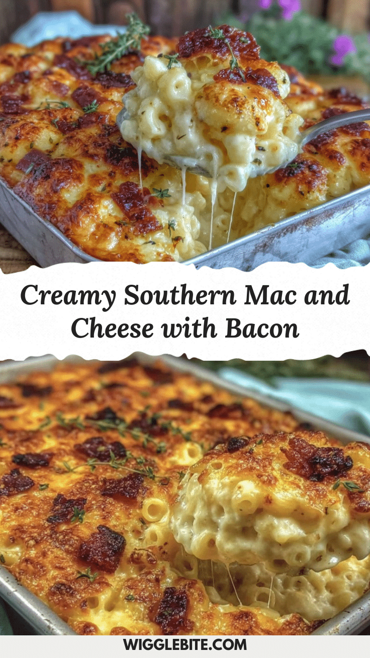 Southern baked mac and cheese with bacon recipe