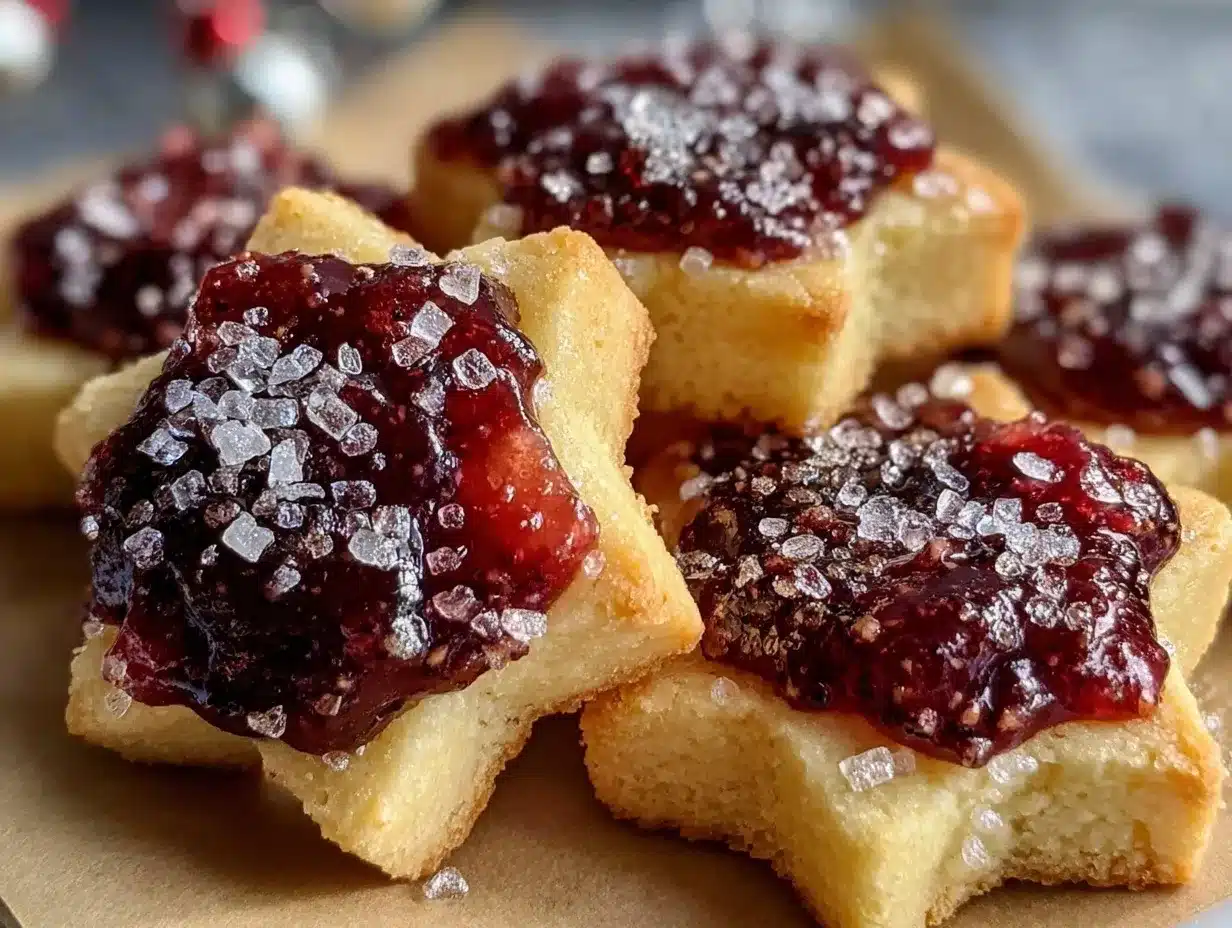 sugar plum shortbread cookies preparation steps