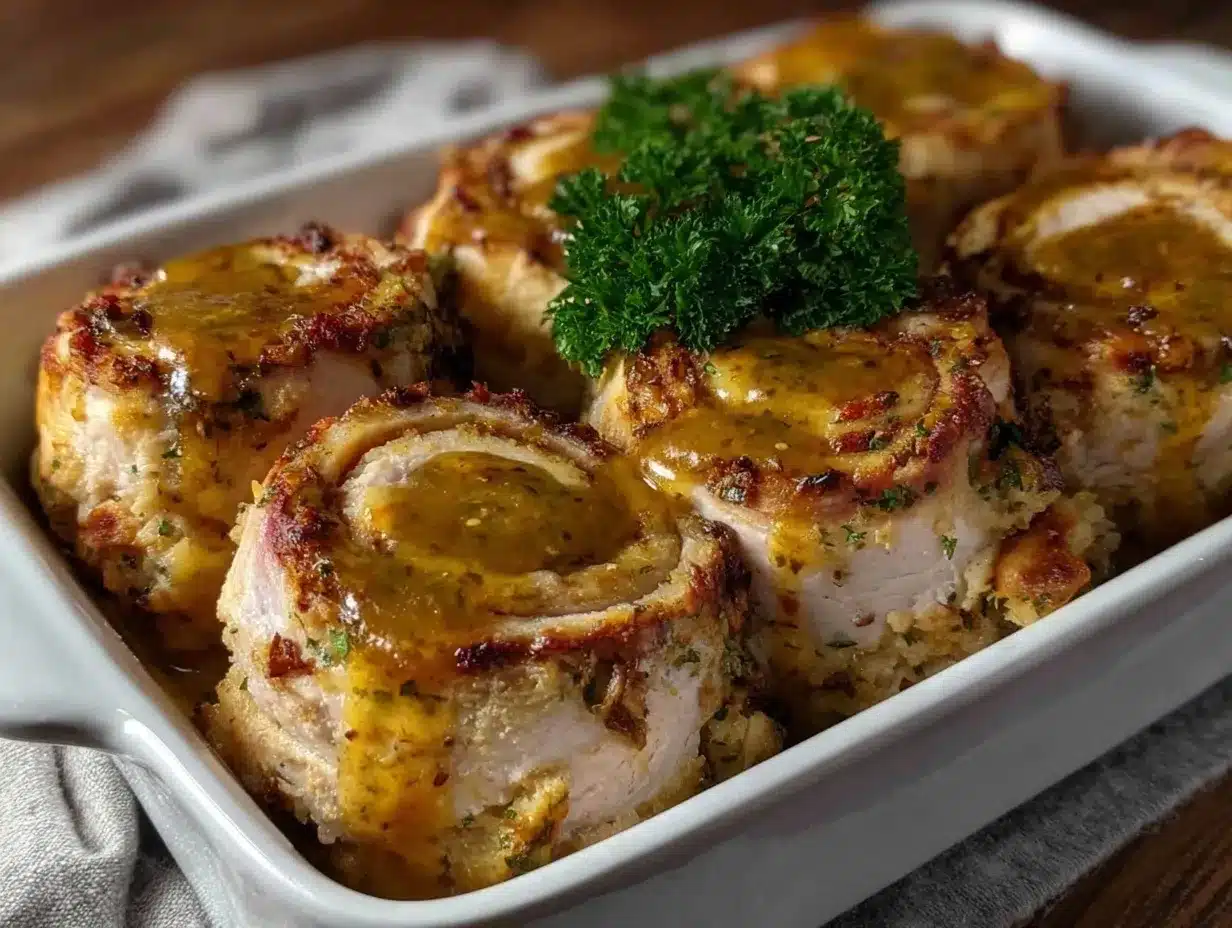 turkey and stuffing roll ups preparation steps