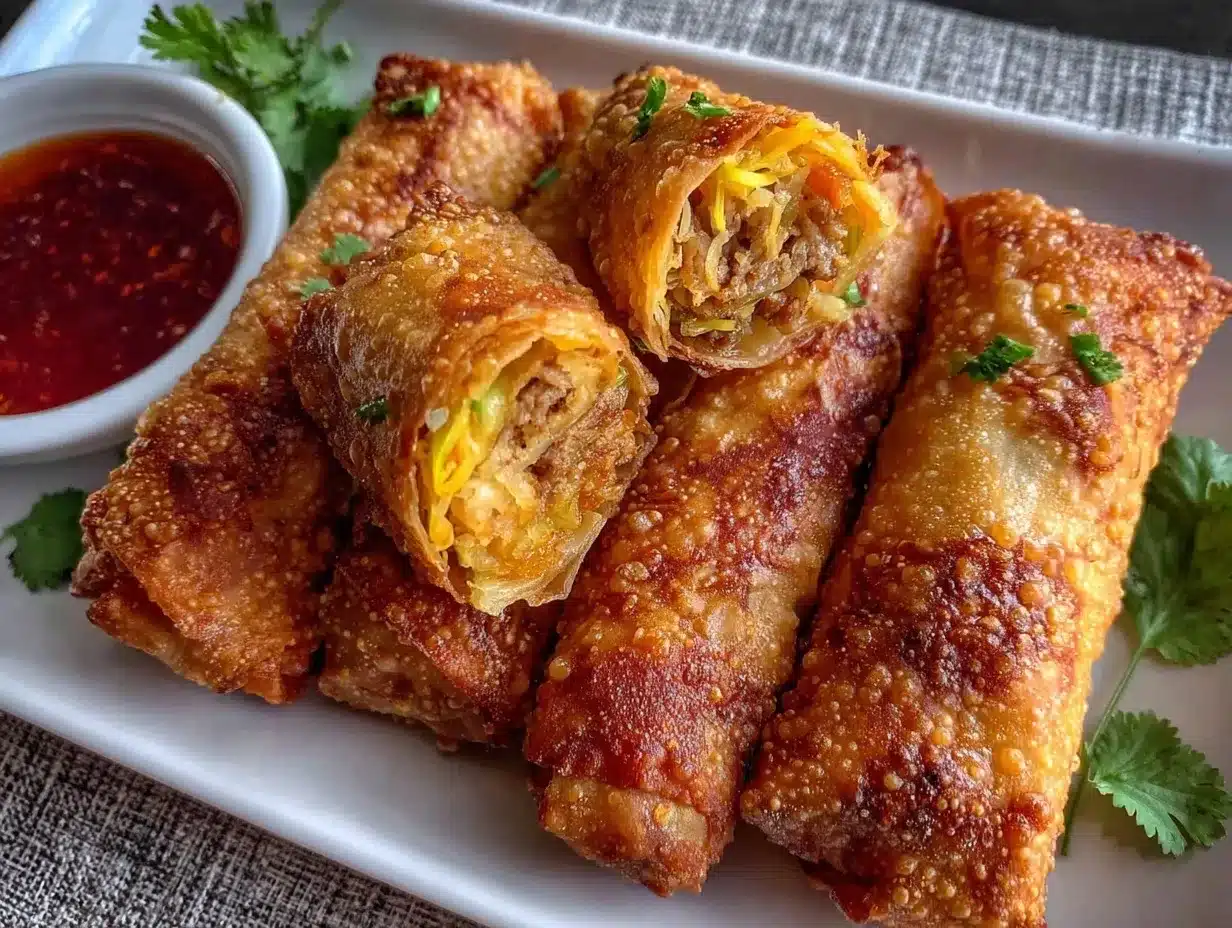 air fryer egg rolls preparation steps