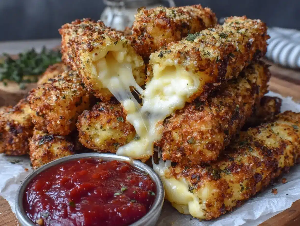 air fryer mozzarella sticks preparation steps