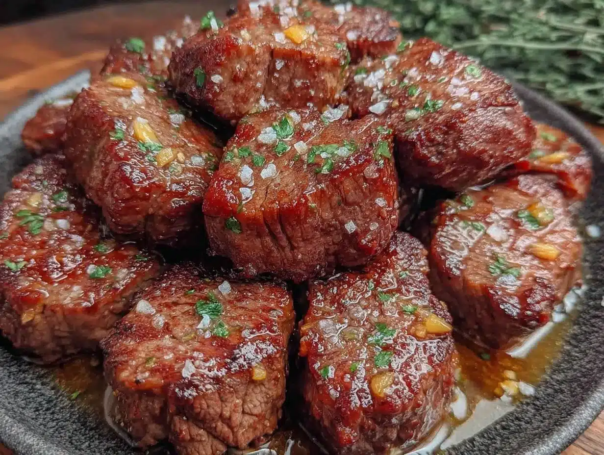 air fryer steak bites preparation steps