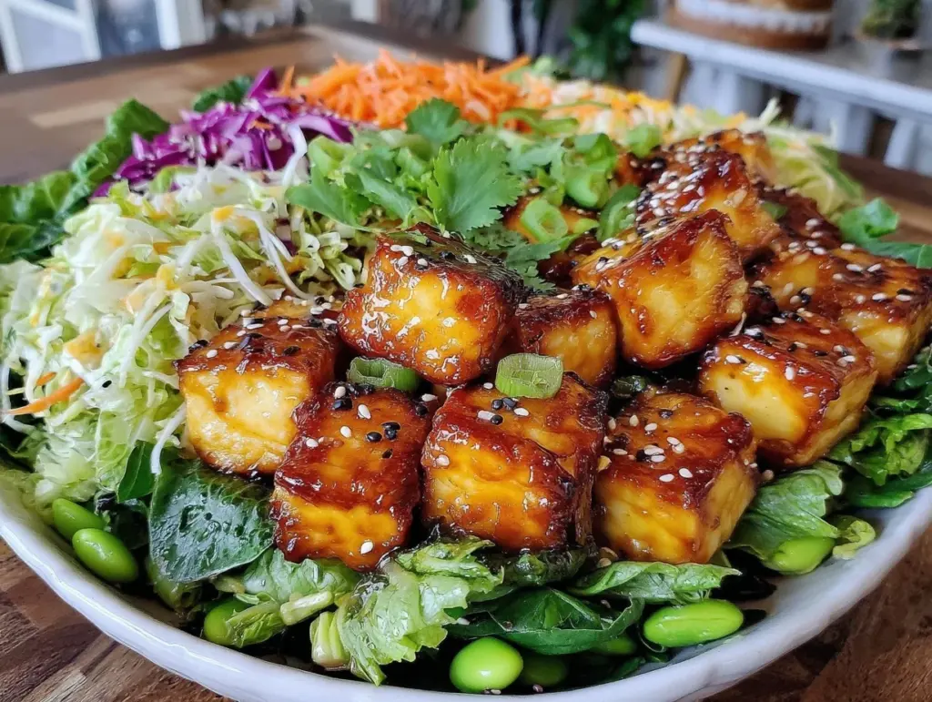 Asian Sesame Salad with Crispy Tofu - featured image