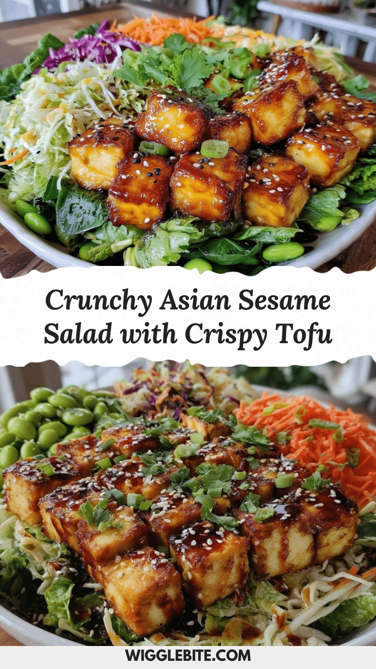 Asian Sesame Salad with Crispy Tofu recipe