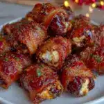 bacon wrapped dates with goat cheese - featured image