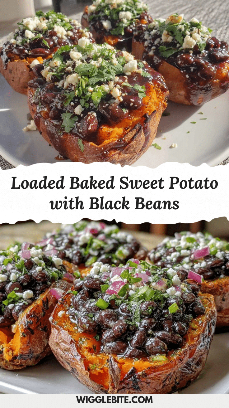 baked sweet potato with black beans and feta recipe