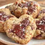 chewy chocolate chip cookie hearts - featured image