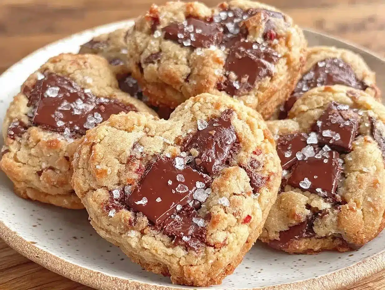 chewy chocolate chip cookie hearts preparation steps