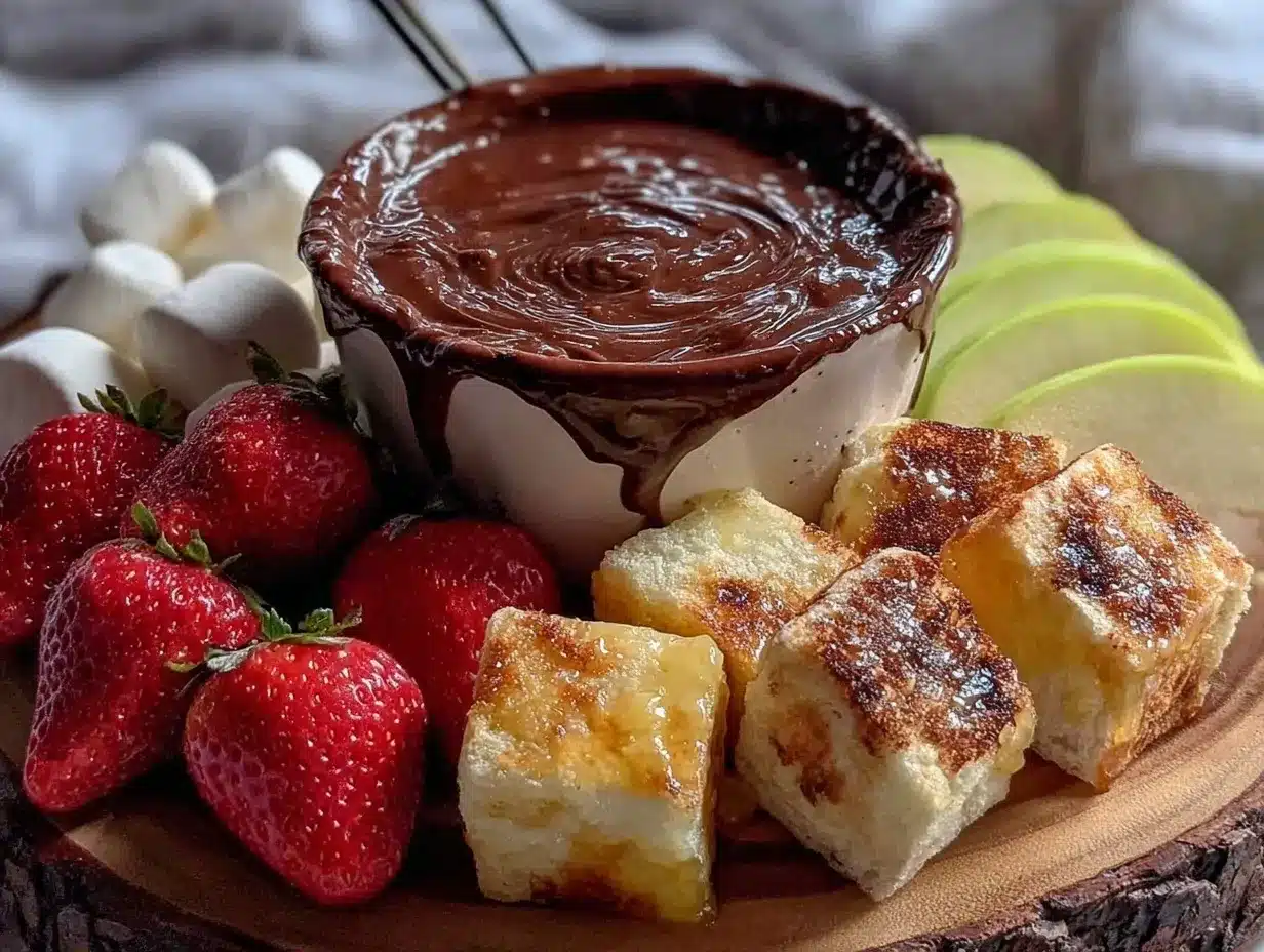 chocolate fondue for two preparation steps