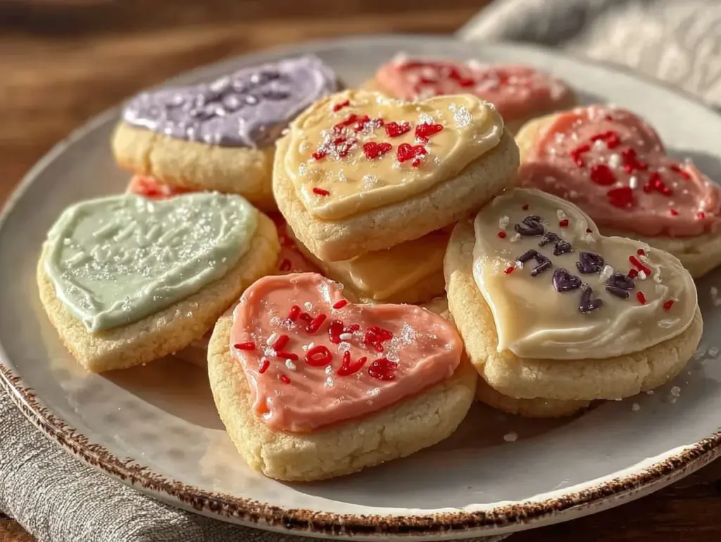 classic conversation heart cookies - featured image