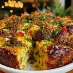 cozy christmas breakfast casserole - featured image