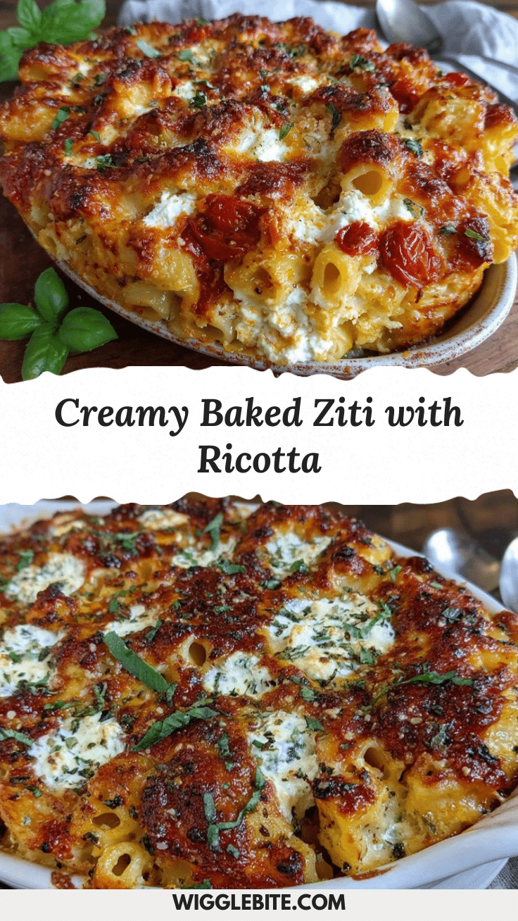 creamy baked ziti with ricotta recipe
