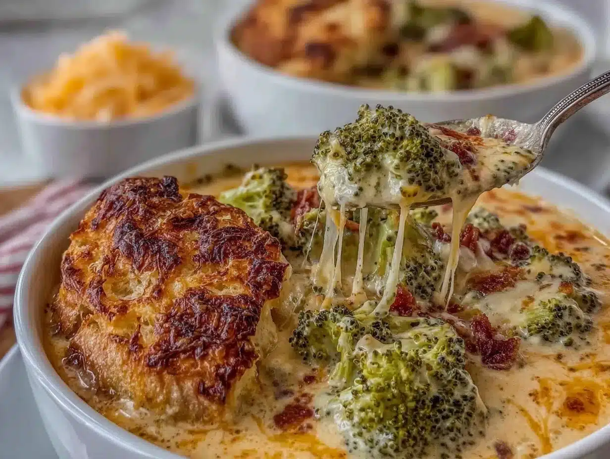 creamy broccoli cheddar soup preparation steps