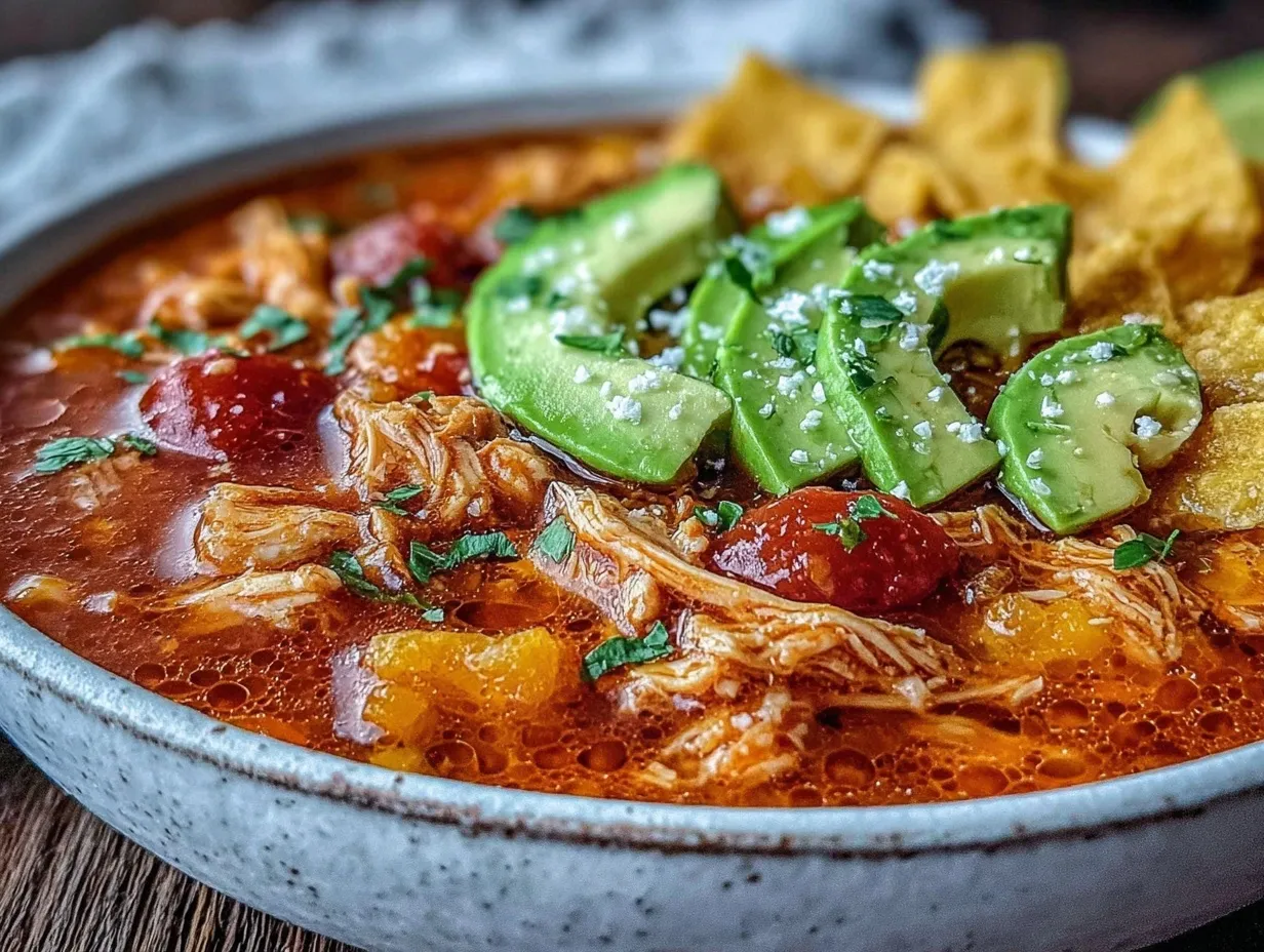 creamy chicken tortilla soup preparation steps