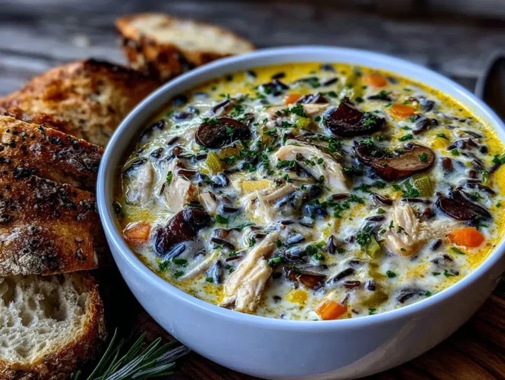 creamy chicken wild rice soup - featured image