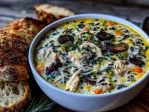 creamy chicken wild rice soup - featured image