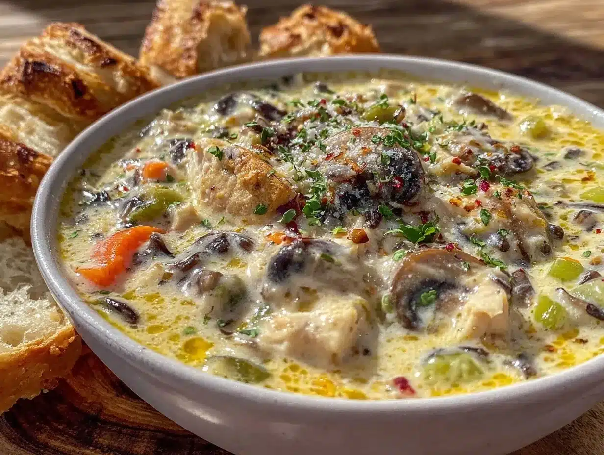 creamy chicken wild rice soup preparation steps