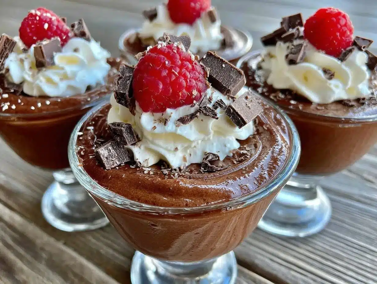 creamy chocolate mousse cups preparation steps