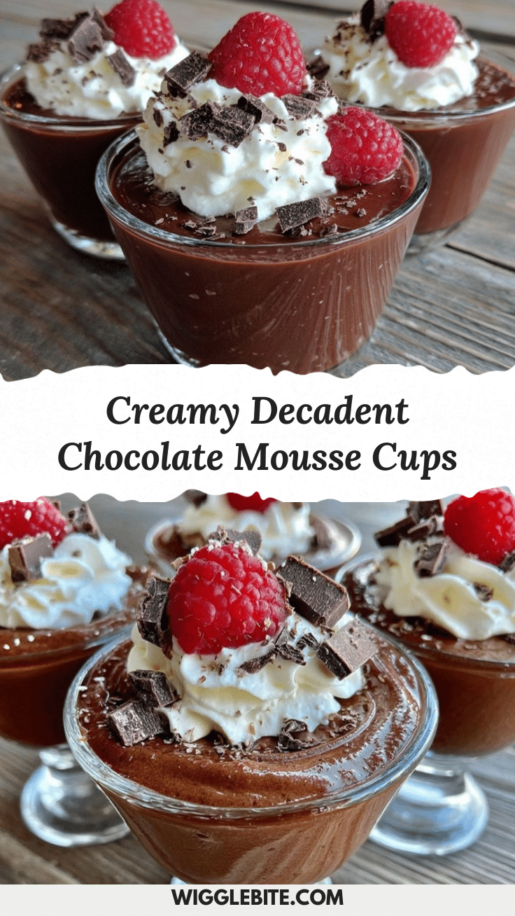 creamy chocolate mousse cups recipe
