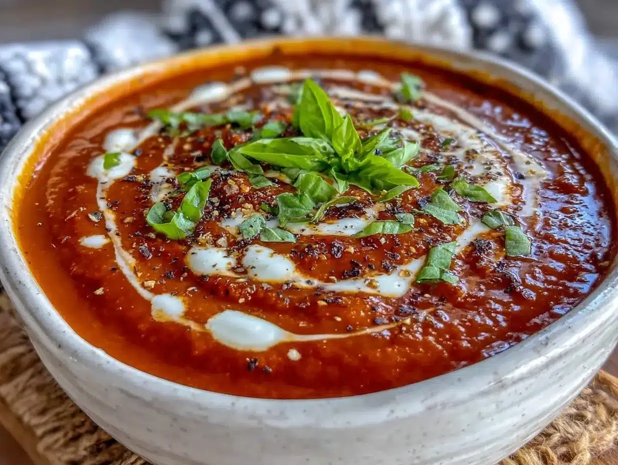 creamy cozy tomato soup recipe preparation steps