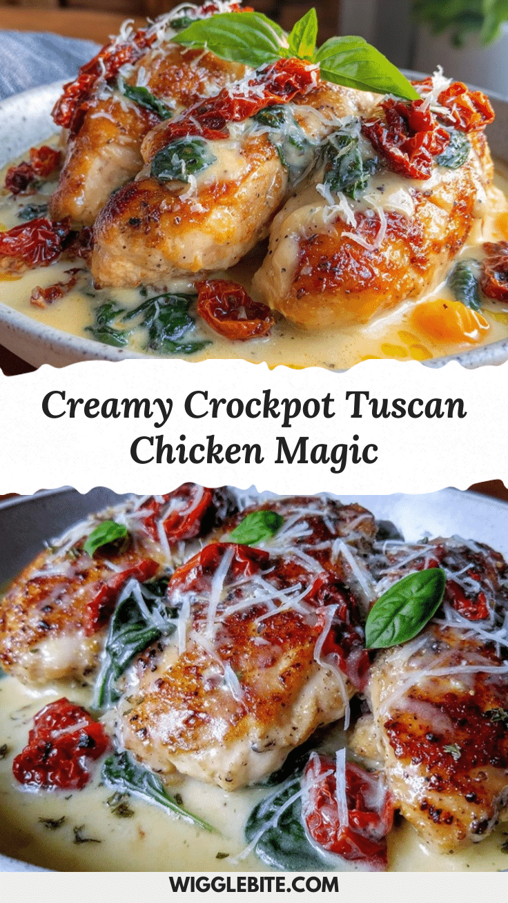 Creamy Crockpot Tuscan Chicken recipe