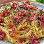 creamy easy pasta carbonara for two - featured image
