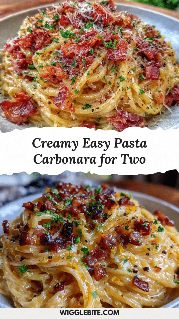 creamy easy pasta carbonara for two recipe
