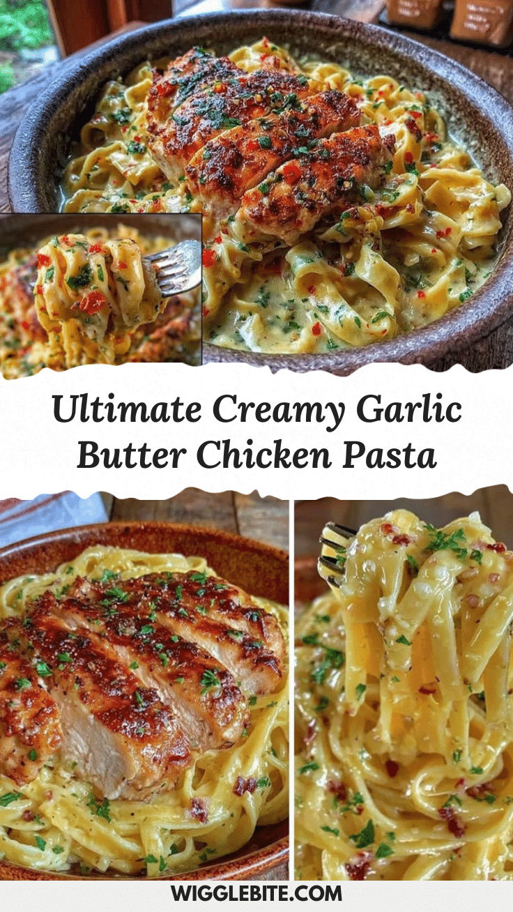 creamy garlic butter chicken pasta recipe