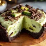 creamy grasshopper pie - featured image