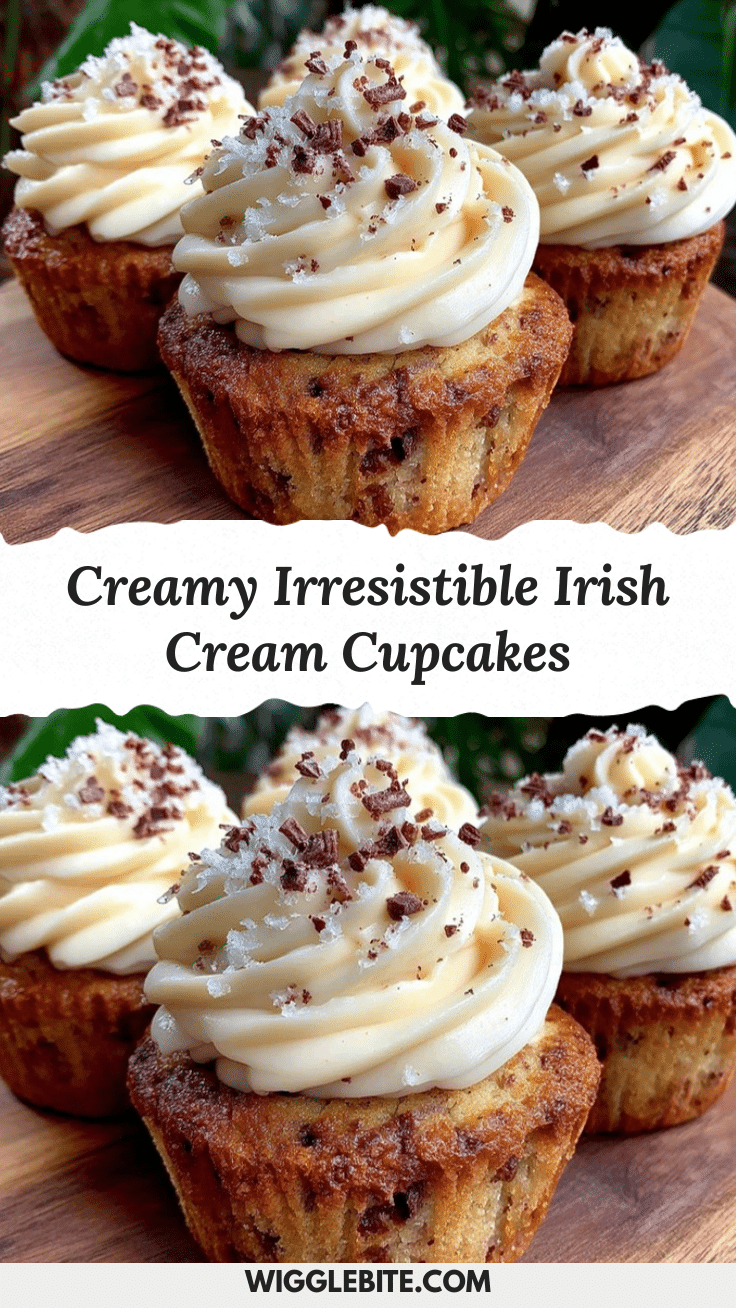 Creamy Irish Cream Cupcakes recipe