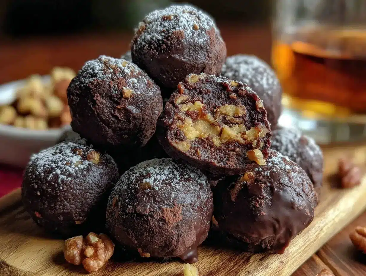 Creamy Jameson whiskey balls preparation steps