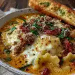 creamy lasagna soup - featured image