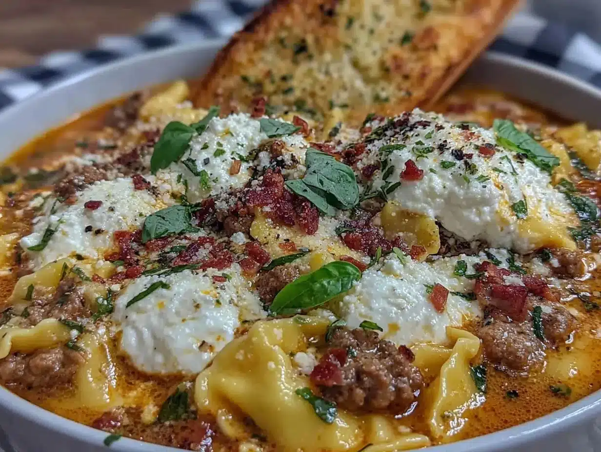 creamy lasagna soup preparation steps