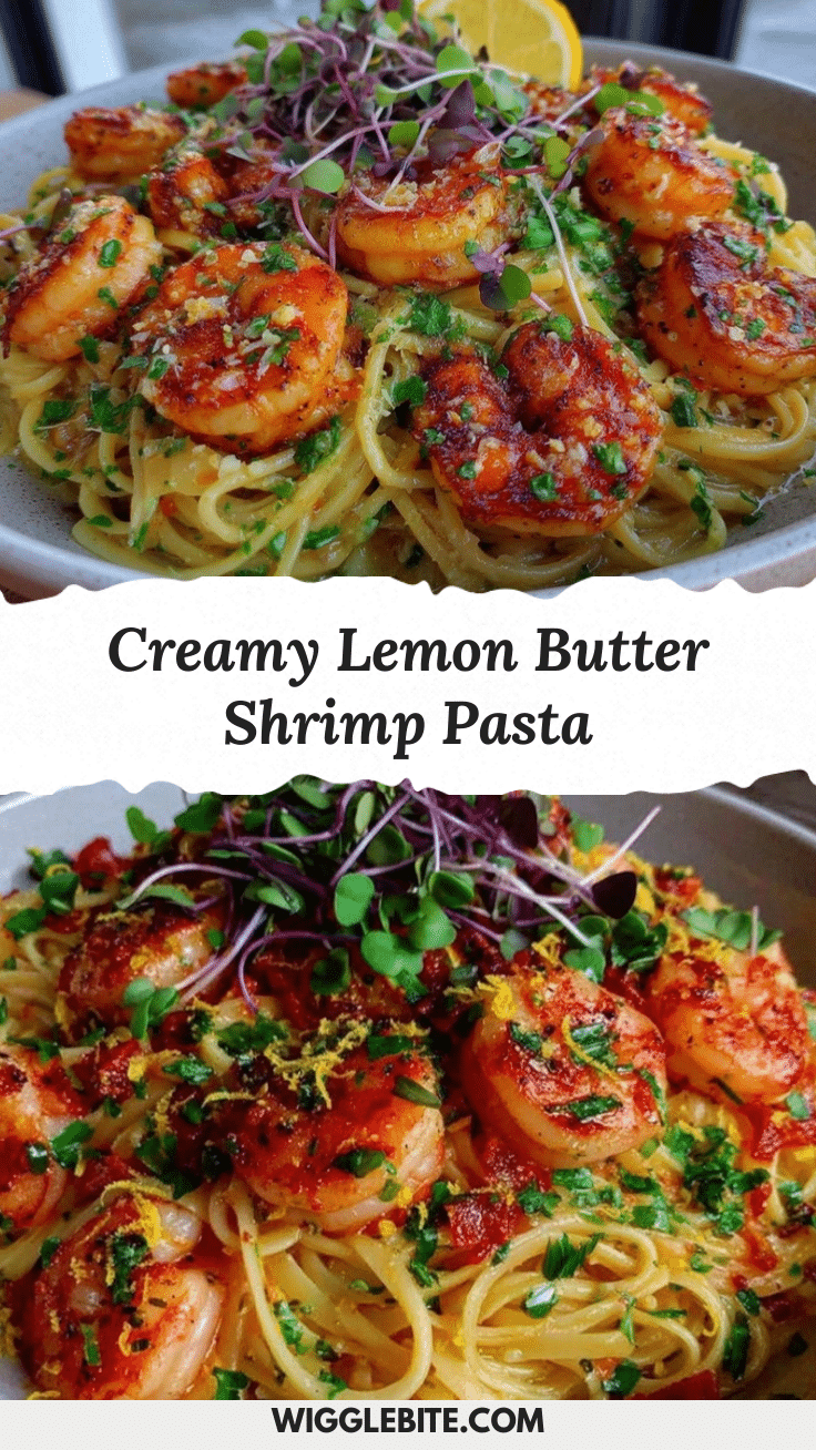 Creamy Lemon Butter Pasta with Shrimp recipe