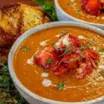 creamy lobster bisque for two - featured image