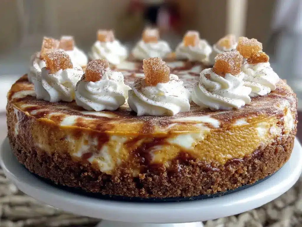 creamy pumpkin cheesecake - featured image